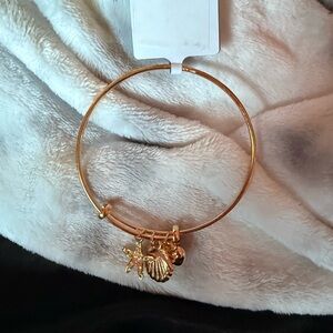 Gold Charm Bangle Bracelet